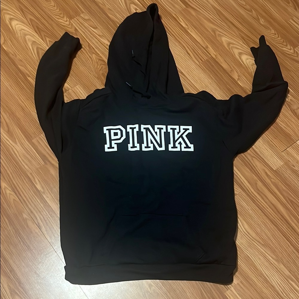 PINK Victoria's Secret Black Sweater with Collegiate Style